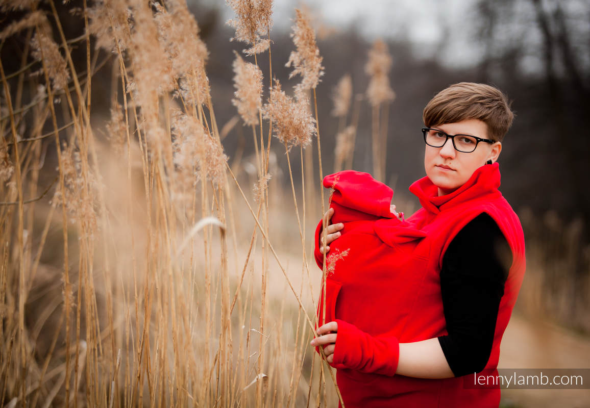 Fleece Babywearing Vest - size XL - Red #babywearing