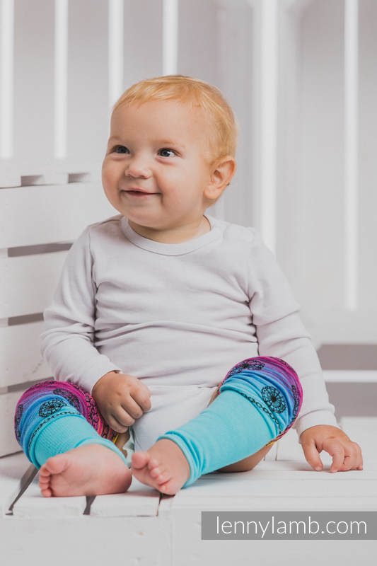 LennyLegs Long - jambières pour bébé - RAINBOW LACE DARK (grade B) #babywearing