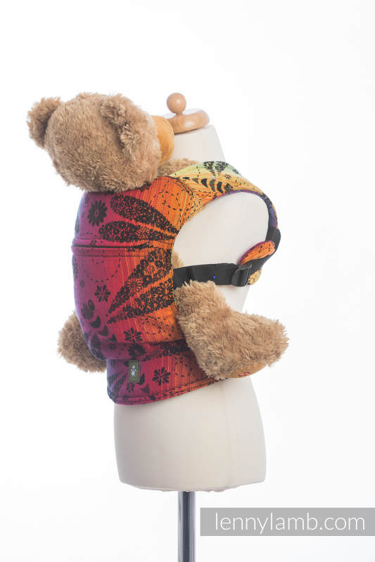 Doll Carrier made of woven fabric (100% cotton) - DRAGONFLY RAINBOW DARK  #babywearing