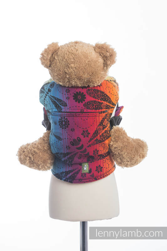 Doll Carrier made of woven fabric (100% cotton) - DRAGONFLY RAINBOW DARK  #babywearing
