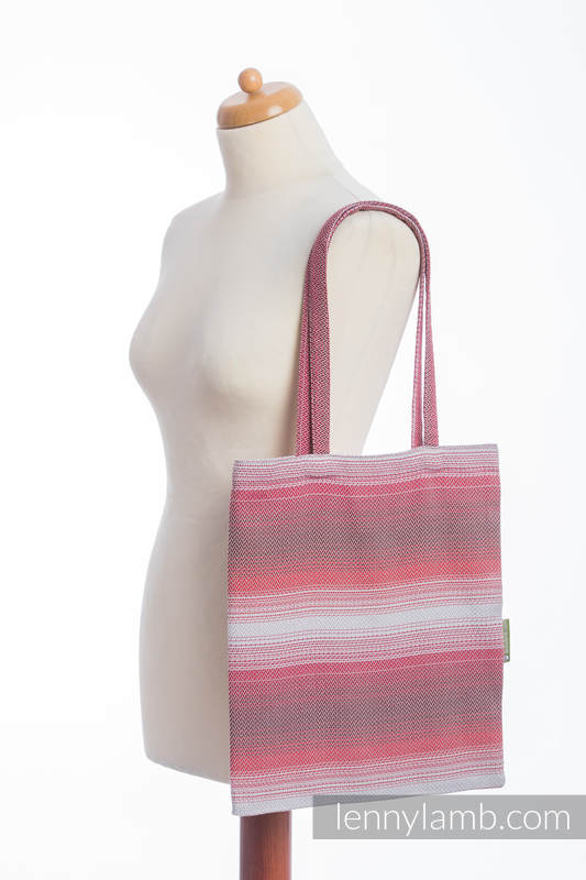 Einkaufstasche, hergestellt vom gewebten Stoff (100% Baumwolle) - LITTLE HERRINGBONE ELGANCE  #babywearing