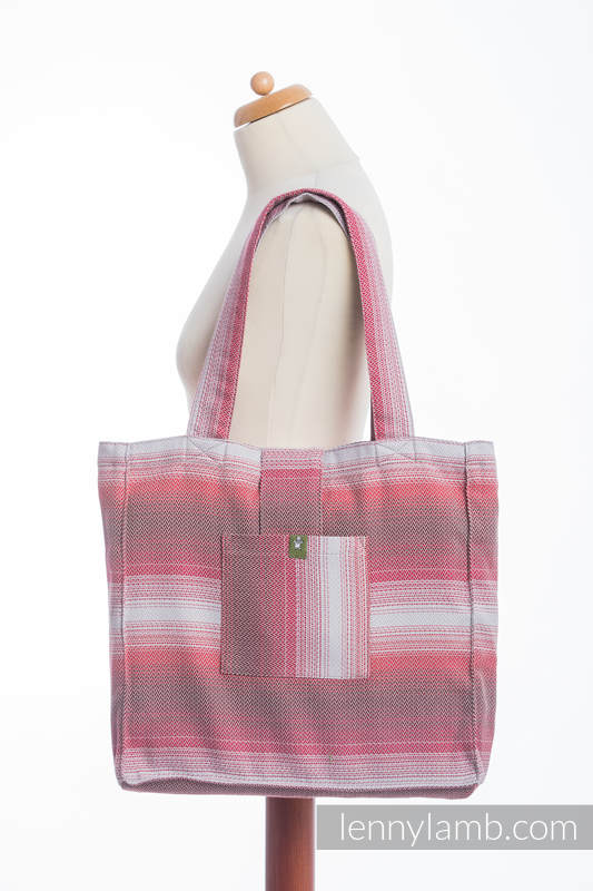 Schultertasche, hergestellt vom gewebten Stoff (100% Baumwolle) - LITTLE HERRINGBONE ELGANCE  #babywearing