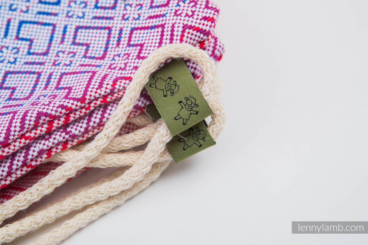 Plecak/worek - 100% bawełna - BIG LOVE - TĘCZA - uniwersalny rozmiar 32cmx43cm #babywearing