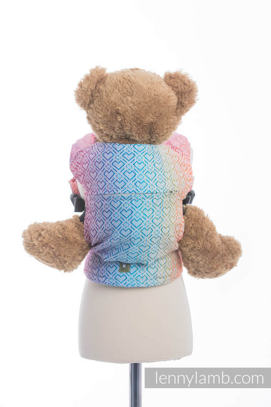Doll Carrier made of woven fabric, 100% cotton - BIG LOVE - RAINBOW #babywearing