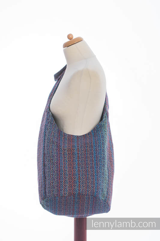 Hobo Bag made of woven fabric, 100% cotton - BIG LOVE - SAPPHIRE  #babywearing