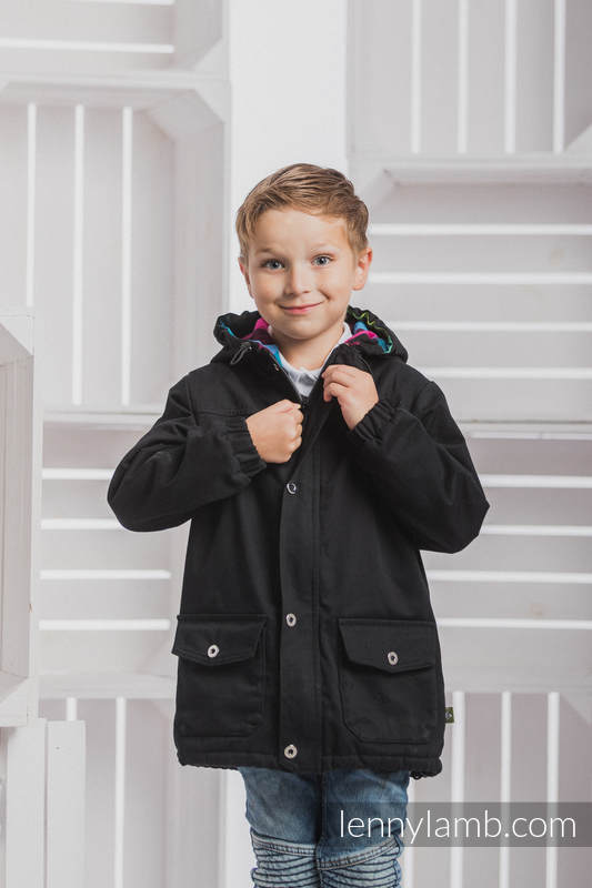 Parka Coat for Kids - size 104 - Black & Diamond Plaid #babywearing