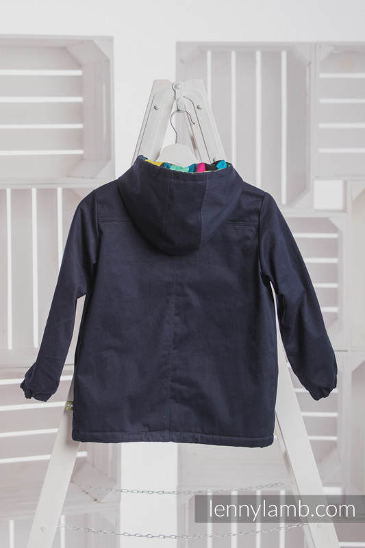 Parka Jacke für Kinder - Größe 134 - Dunkel Blau und Diamond Plaid #babywearing