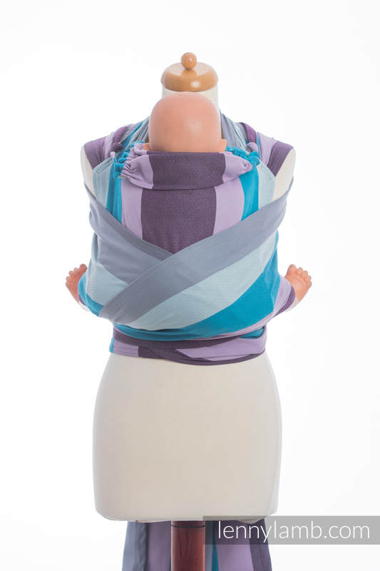 Nosidełko dla dzieci WRAP-TAI MINI, 100% bawełna, splot diamentowy, z kapturkiem, ISLANDZKI DIAMENT #babywearing