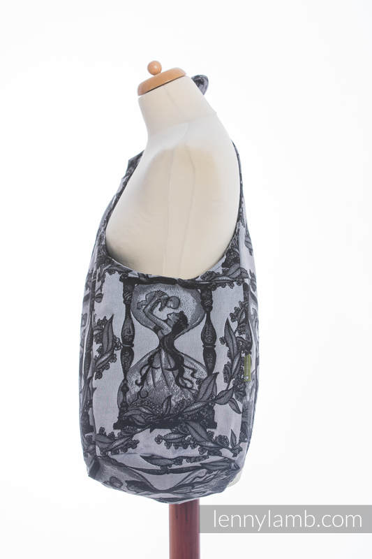 Hobo Bag made of woven fabric, 100% cotton - Time (without skull) #babywearing