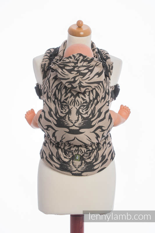 Nosidełko Ergonomiczne z tkaniny żakardowej 100% bawełna , Baby Size, TYGRYS BENGALSKI 2.0 - Druga Generacja #babywearing