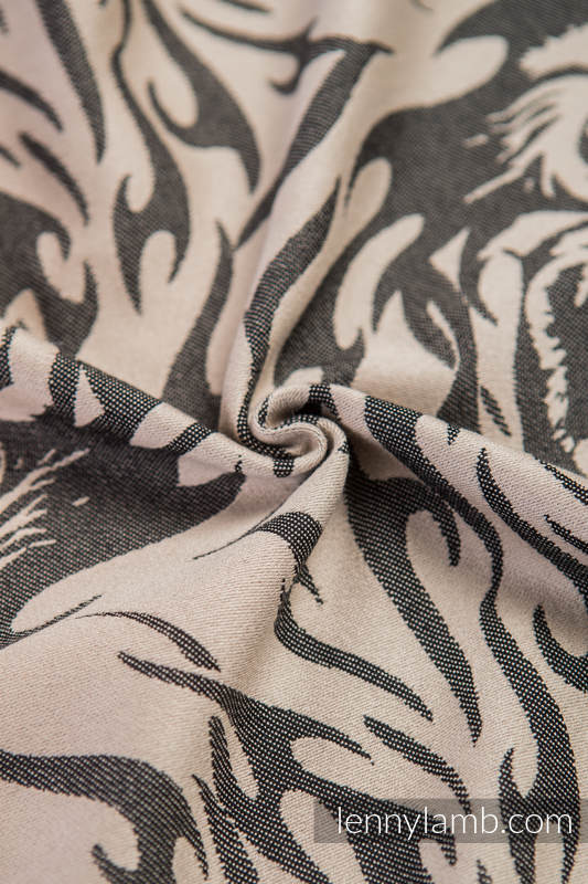 Fular, tejido jacquard (100% algodón) - TIGER NEGRO & BEIGE - talla M #babywearing