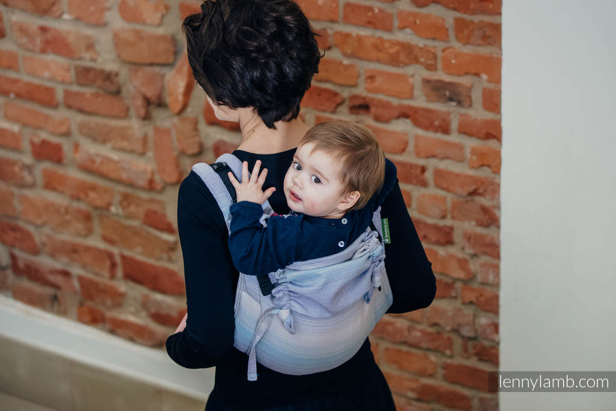 Lenny Buckle Onbuhimo baby carrier, standard size, diamond weave (100% cotton) - DIAMOND ILLUSION LIGHT #babywearing