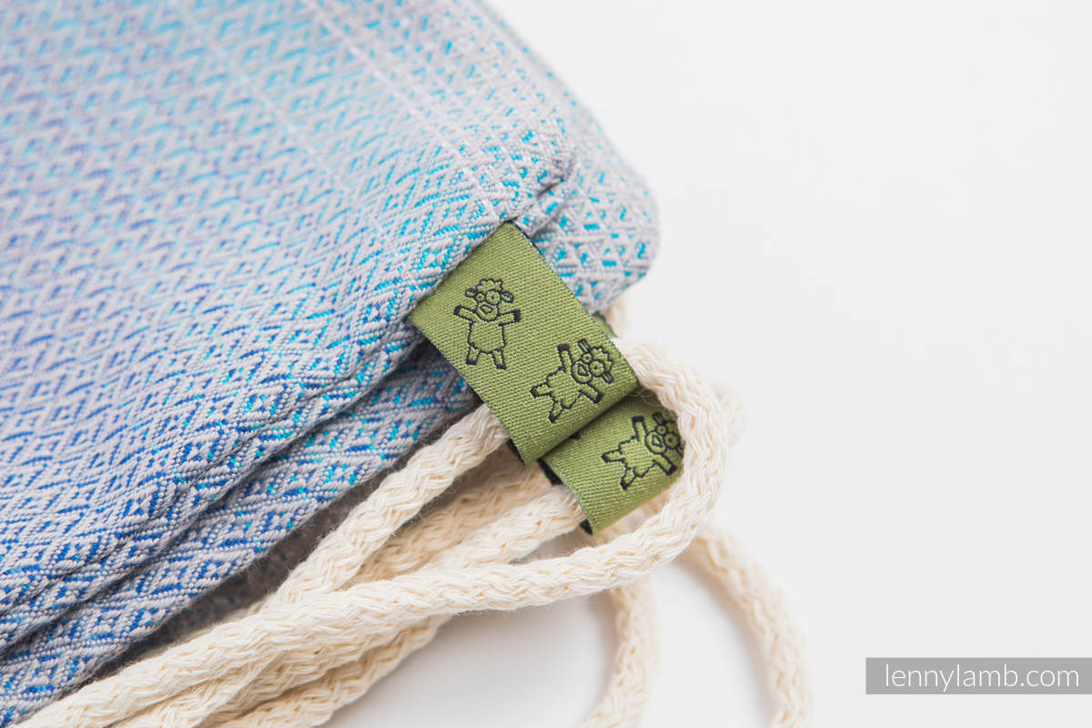 Sackpack made of wrap fabric (100% cotton) - DIAMOND ILLUSION LIGHT- standard size 32cmx43cm #babywearing