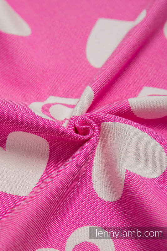 Baby Wrap, Jacquard Weave (100% cotton) - SWEETHEART PINK and CREME 2.0 - size S #babywearing