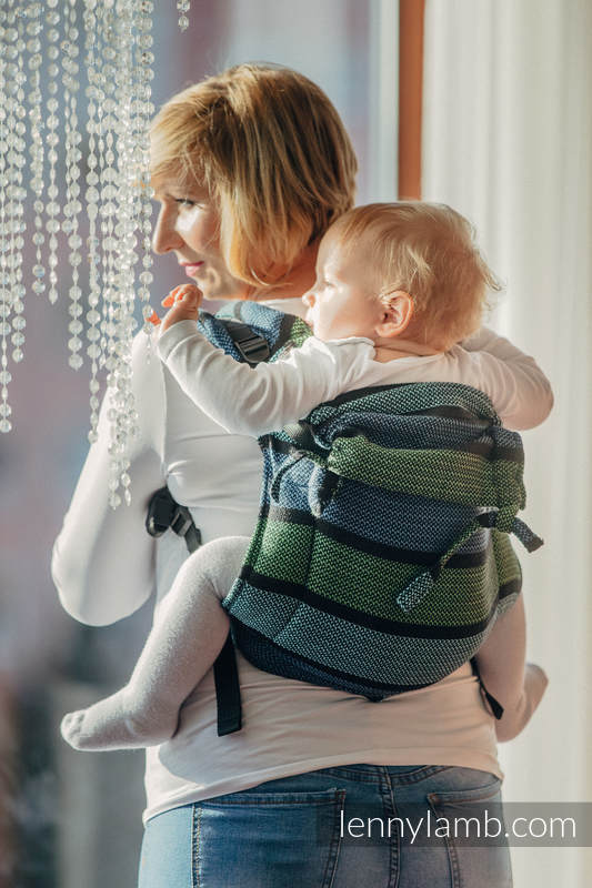 Lenny Buckle Onbuhimo baby carrier, standard size, moulin weave (100% cotton) - MOULIN - AQUARELLE #babywearing