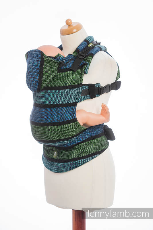 Ergonomic Carrier, Baby Size, moulin weave 100% cotton - MOULIN - AQUARELLE - Second Generation (grade B) #babywearing