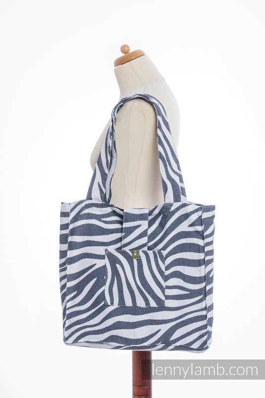Shoulder bag made of wrap fabric (100% cotton) - ZEBRA GRAPHITE & WHITE - standard size 37cmx37cm #babywearing