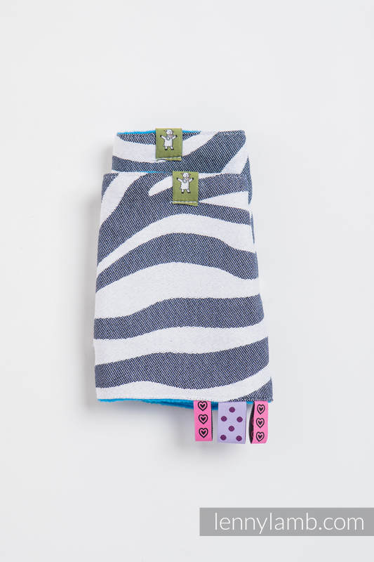 Drool Pads & Reach Straps Set, (60% cotton, 40% polyester) - ZEBRA GRAPHITE & WHITE #babywearing