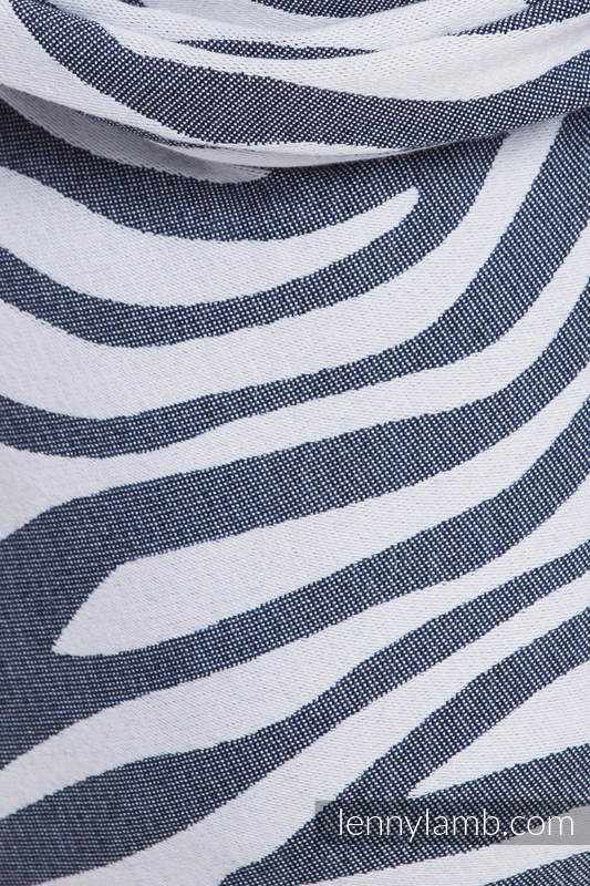 Nosidło Klamrowe ONBUHIMO z tkaniny żakardowej (100% bawełna), rozmiar Standard - ZEBRA GRAFIT Z BIELĄ #babywearing