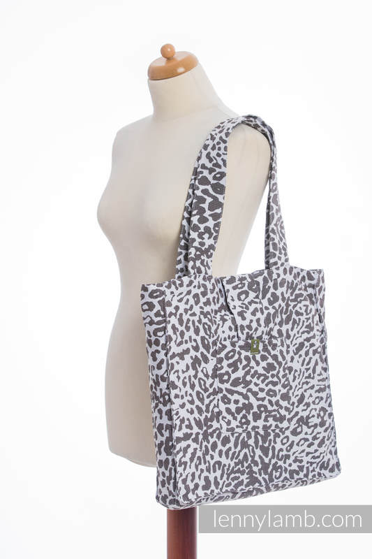 Shoulder bag made of wrap fabric (100% cotton) - CHEETAH DARK BROWN & WHITE - standard size 37cmx37cm #babywearing