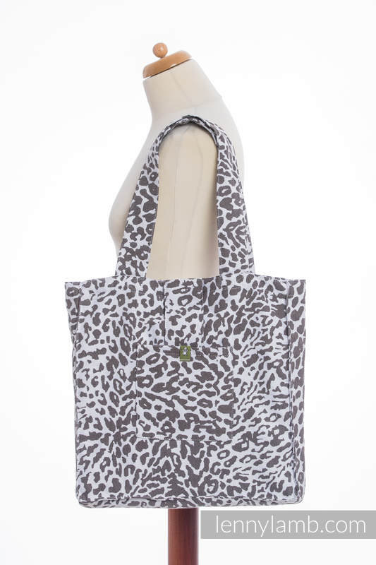 Shoulder bag made of wrap fabric (100% cotton) - CHEETAH DARK BROWN & WHITE - standard size 37cmx37cm #babywearing
