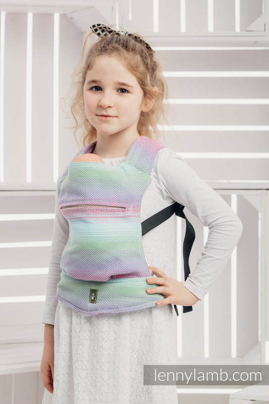 Doll Carrier made of woven fabric (100% cotton) - LITTLE HERRINGBONE IMPRESSION #babywearing