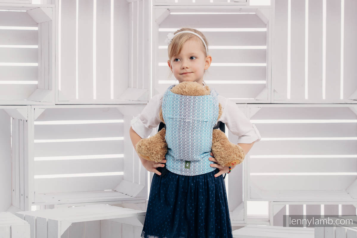 Mochila portamuñecos hecha de tejido, 100% algodón - LITTLE LOVE - BREEZE  (grado B) #babywearing