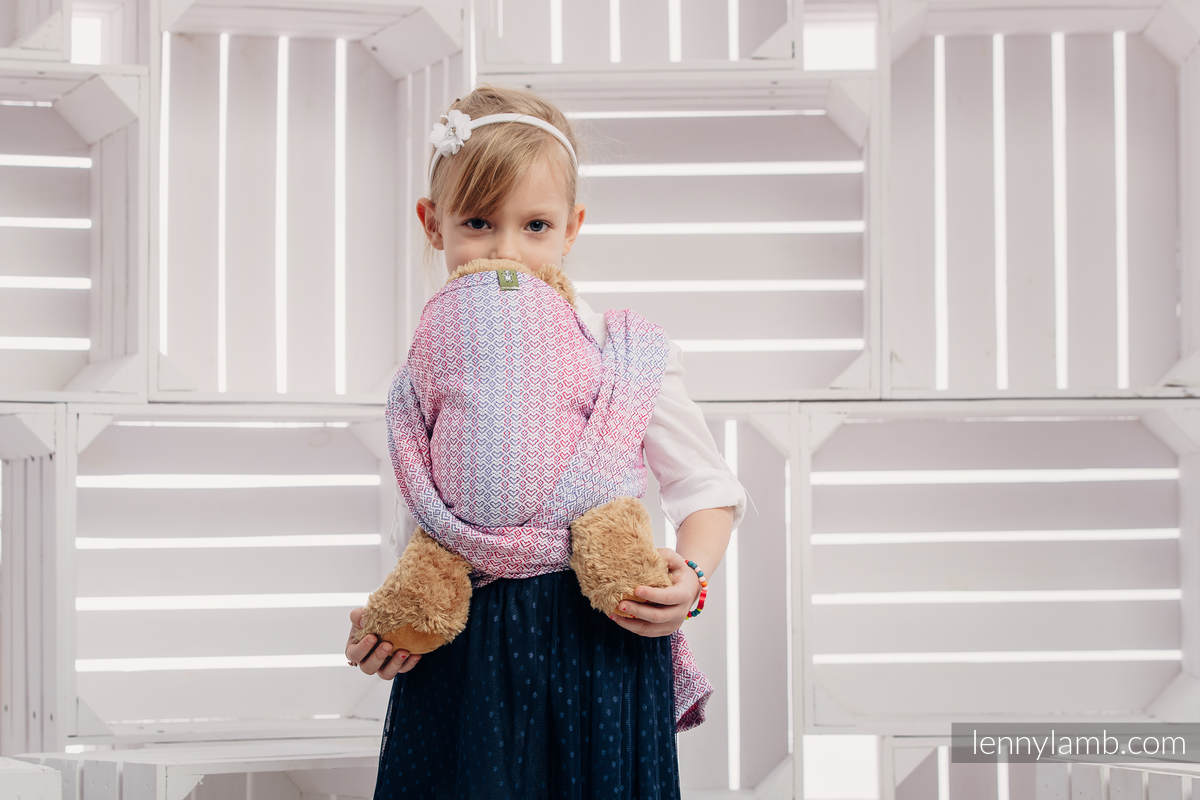 Doll Sling, Jacquard Weave, 100% cotton - LITTLE LOVE - HAZE #babywearing