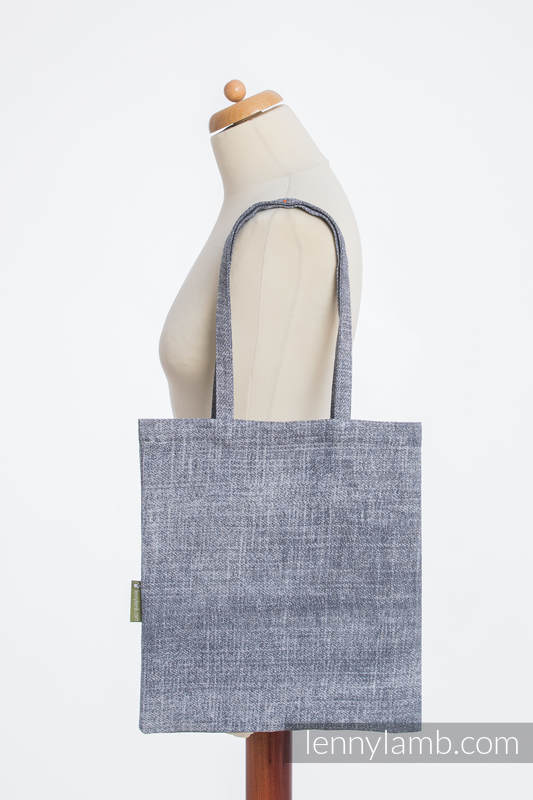 Einkaufstasche, hergestellt aus gewebtem Stoff (100% Baumwolle) - DENIM BLUE #babywearing