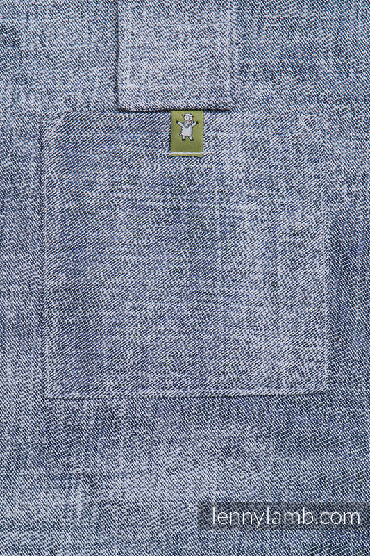Bolso hecho de tejido de fular (100% algodón) - DENIM BLUE - talla estándar 37 cm x 37 cm #babywearing