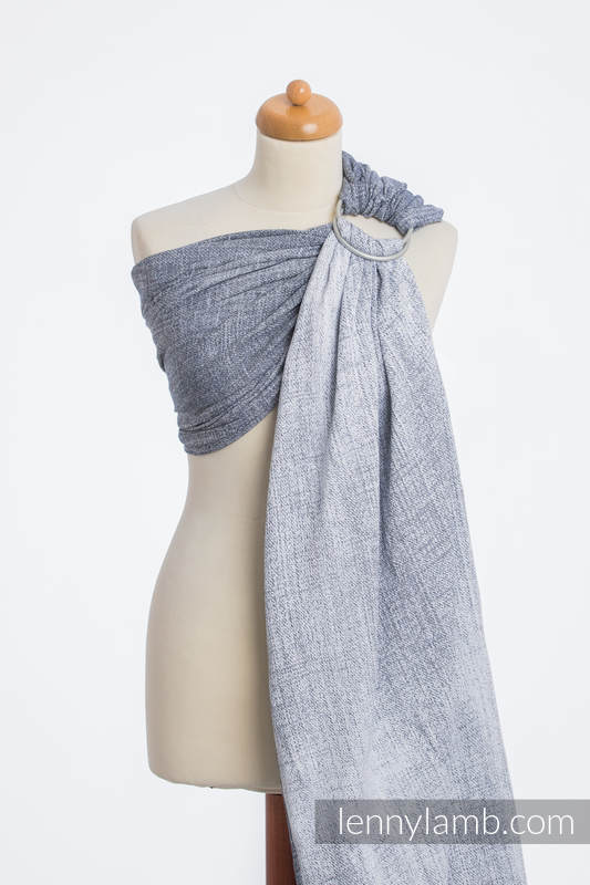 Ringsling, Jacquard Weave (100% cotton) - DENIM BLUE - long 2.1m #babywearing