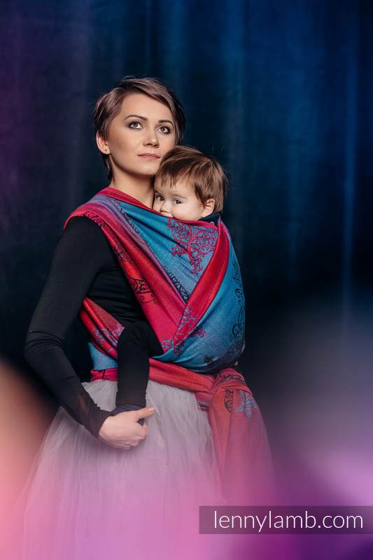 Baby Wrap, Jacquard Weave (100% cotton) - MASQUERADE - size S (grade B) #babywearing
