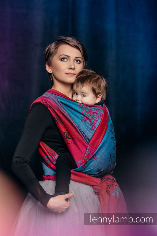 Baby Wrap, Jacquard Weave (100% cotton) - MASQUERADE - size XS #babywearing
