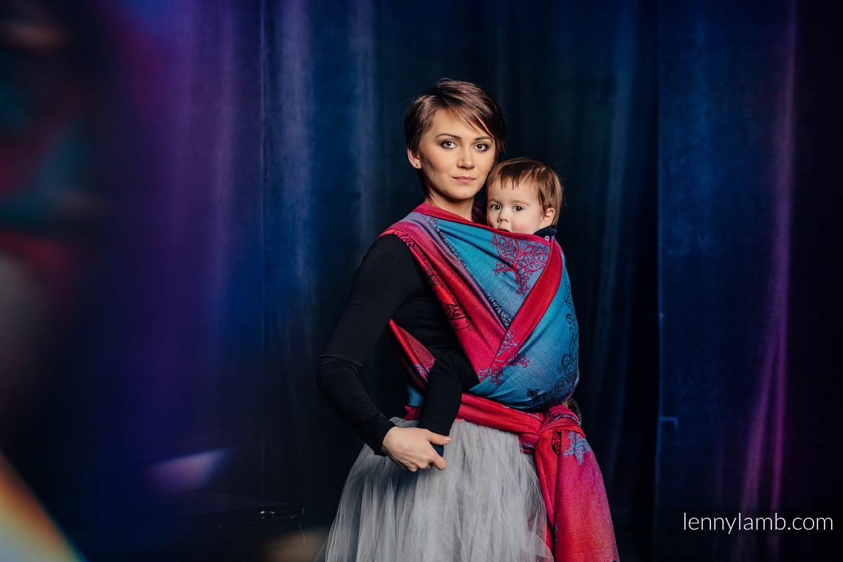 Żakardowa chusta do noszenia dzieci, bawełna - MASKARADA - rozmiar XL #babywearing