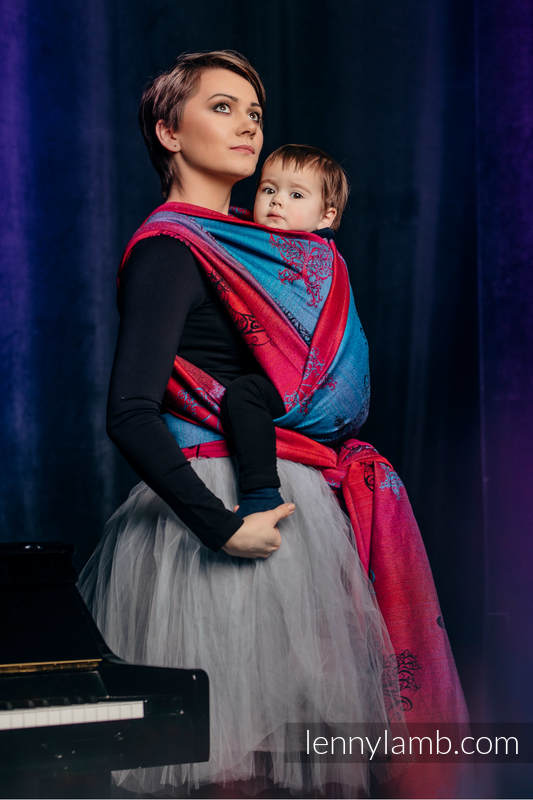 Baby Wrap, Jacquard Weave (100% cotton) - MASQUERADE - size L #babywearing