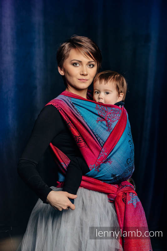 Żakardowa chusta do noszenia dzieci, bawełna - MASKARADA - rozmiar S #babywearing
