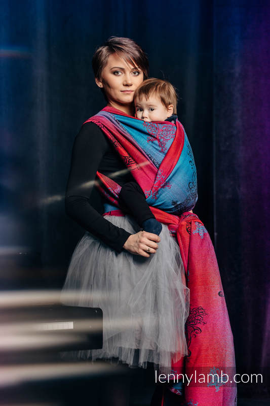 Żakardowa chusta do noszenia dzieci, bawełna - MASKARADA - rozmiar M #babywearing