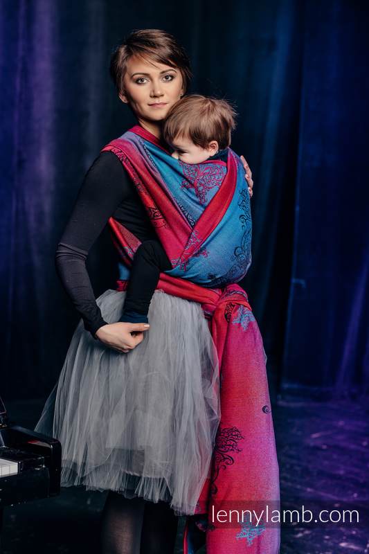 Żakardowa chusta do noszenia dzieci, bawełna - MASKARADA - rozmiar M #babywearing
