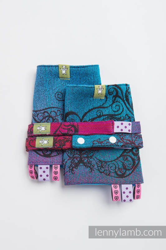 Drool Pads & Reach Straps Set, (60% cotton, 40% polyester) - MASQUERADE  #babywearing
