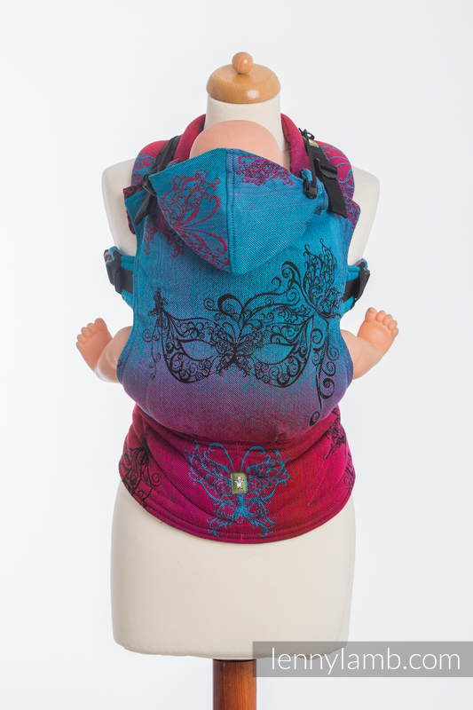 Ergonomic Carrier, Toddler Size, jacquard weave 100% cotton - MASQUERADE - Second Generation #babywearing