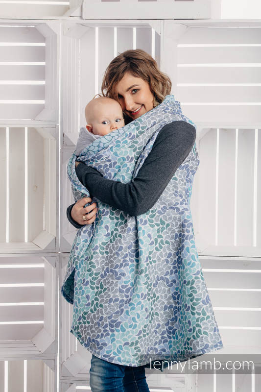 Długi kardigan - Plus Size- Kolory Nieba #babywearing