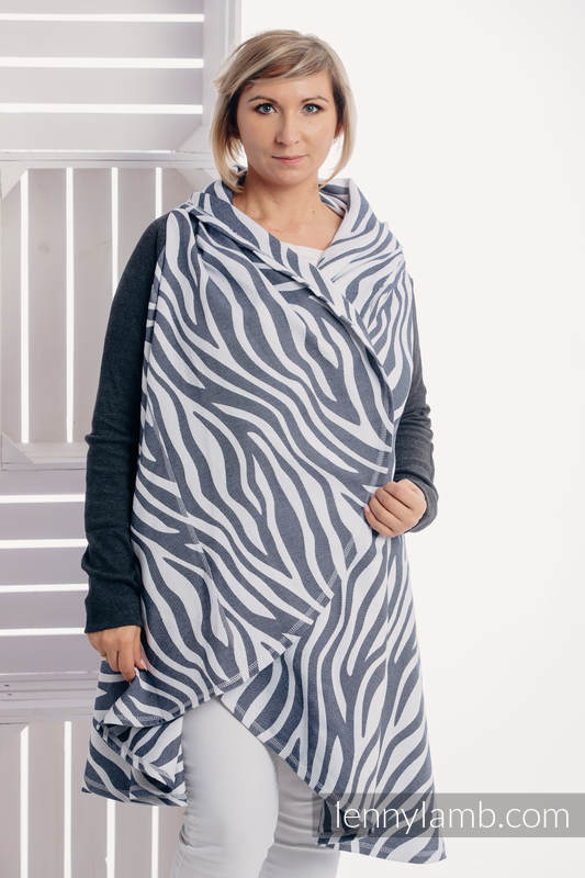 Long Cardigan - size S/M - Zebra Graphite & White (grade B) #babywearing