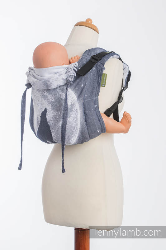 Onbuhimo de Lenny, taille standard, jacquard (100% coton) - MOONLIGHT WOLF  #babywearing