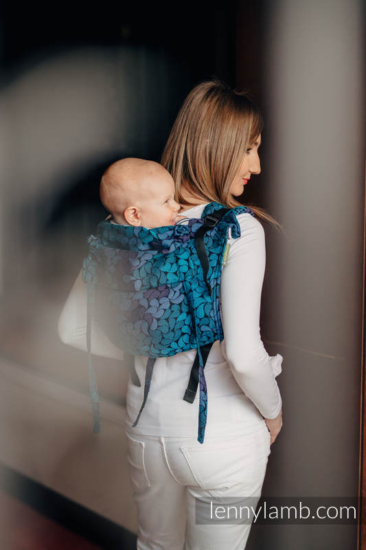 Lenny Buckle Onbuhimo baby carrier, standard size, jacquard weave (100% cotton) - COLORS OF NIGHT  #babywearing