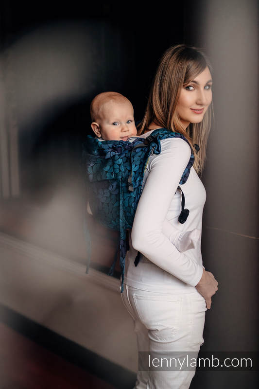 Onbuhimo SAD LennyLamb, talla estándar, jacquard (100% algodón) - COLORS OF NIGHT #babywearing