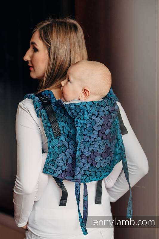 Lenny Buckle Onbuhimo baby carrier, toddler size, jacquard weave (100% cotton) - COLORS OF NIGHT #babywearing