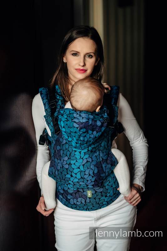 Nosidełko Ergonomiczne z tkaniny żakardowej 100% bawełna , Baby Size, KOLORY NOCY - Druga Generacja #babywearing