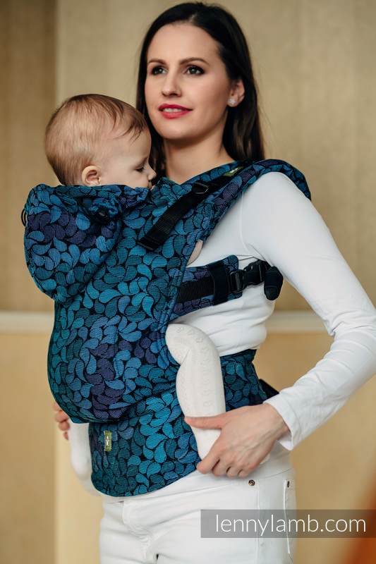 Ergonomische Tragehilfe, Größe Baby, Jacquardwebung, 100% Baumwolle - COLORS OF NIGHT - Zweite Generation #babywearing