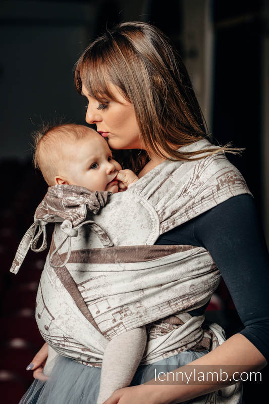 WRAP-TAI carrier Toddler with hood/ jacquard twill / 100% cotton / SYMPHONY CREAM  & BROWN  #babywearing