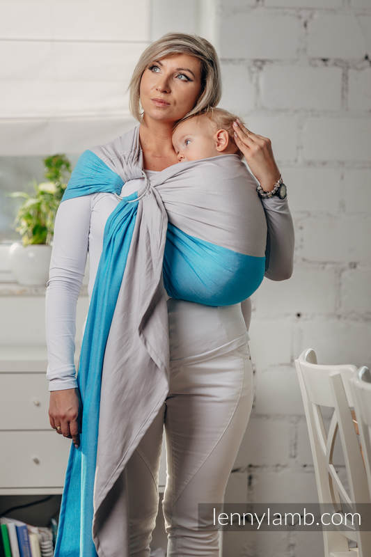 Bandolera de anillas Línea Básica - LARIMAR - 100% algodón,  tejido de sarga cruzada - con plegado simple - standard 1.8m #babywearing